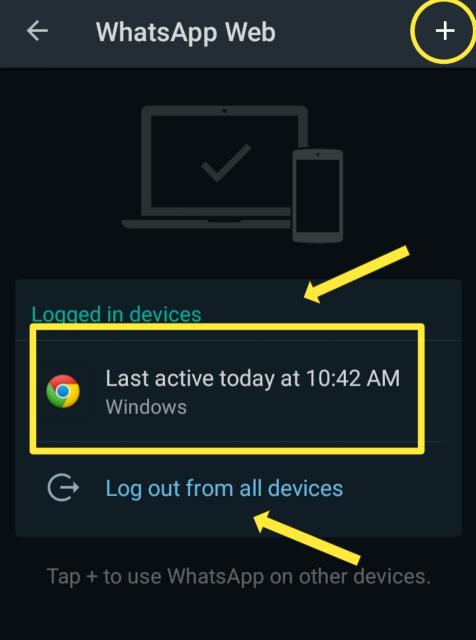 how to log out from WhatsApp web