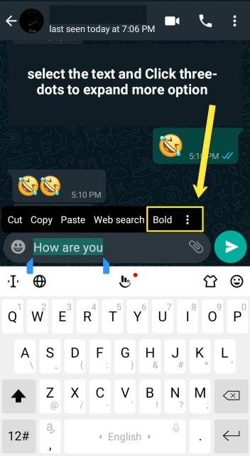 Change WhatsApp font style