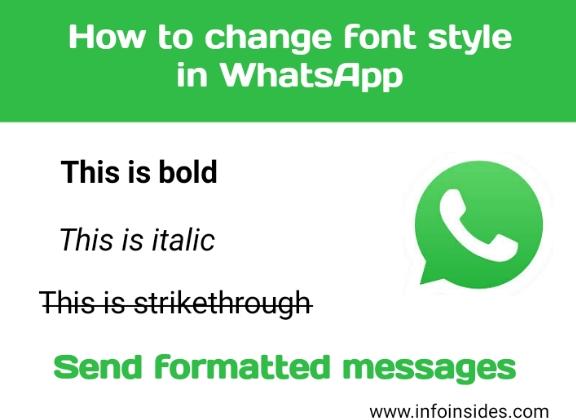 How to change font style in WhatsApp