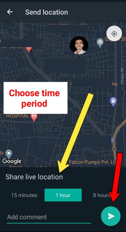 WhatsApp live location