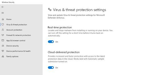 disable antivirus