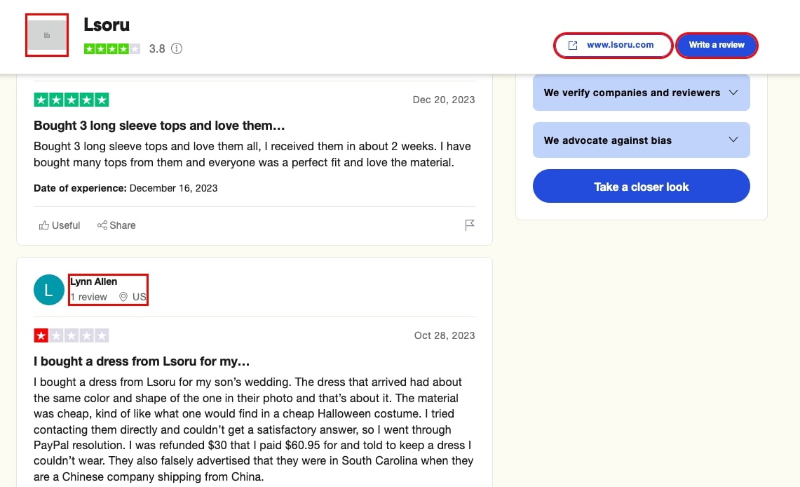 Lsoru Customer Reviews on TrustPilot