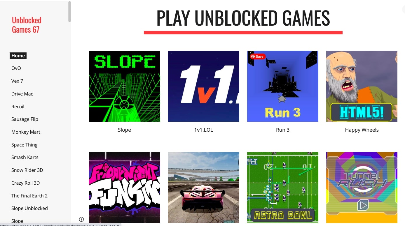 What are unblocked games 67 how to access them 