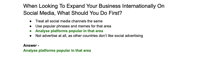 Answers for When Looking To Expand Your Business Internationally On Social Media, What Should You Do First?